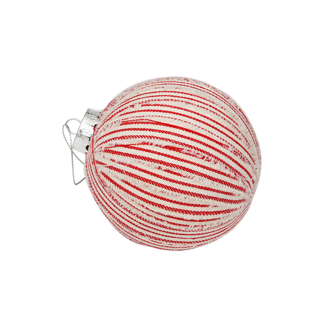 Custom Black and White Cloth Christmas Ornament Xmas Ball for Home and Room Decoration