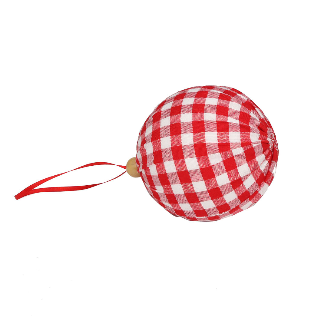 Custom Plush Handmade New 2022 Hanging Christmas Ball Christmas Ornament for Room Decoration